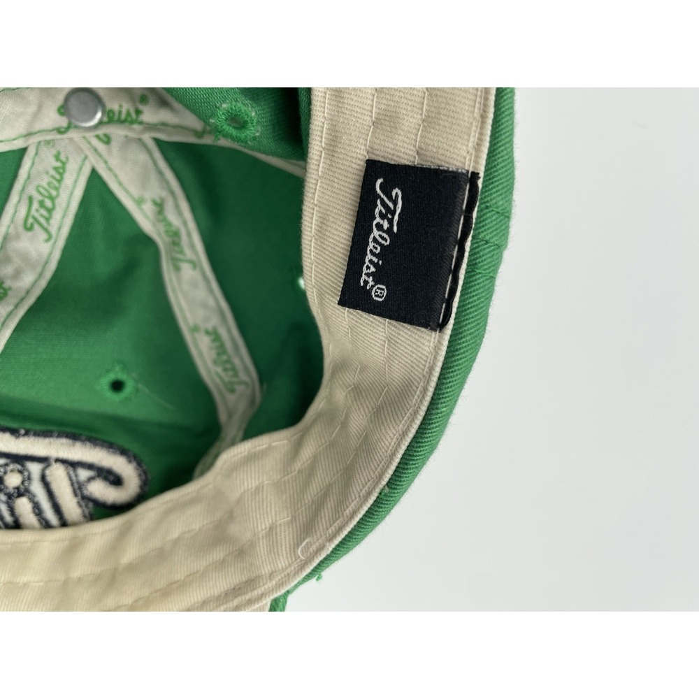 Titleist Foot Joy Green Adjustable Strap-Back Embroidered Golf Hat - Picture 6 of 7